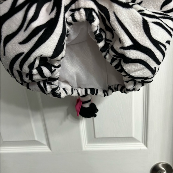 Koala Kids Infant Girl Plush Black White Stripe Baby Zebra Costume Hoodie 6-9 m - Picture 9 of 13